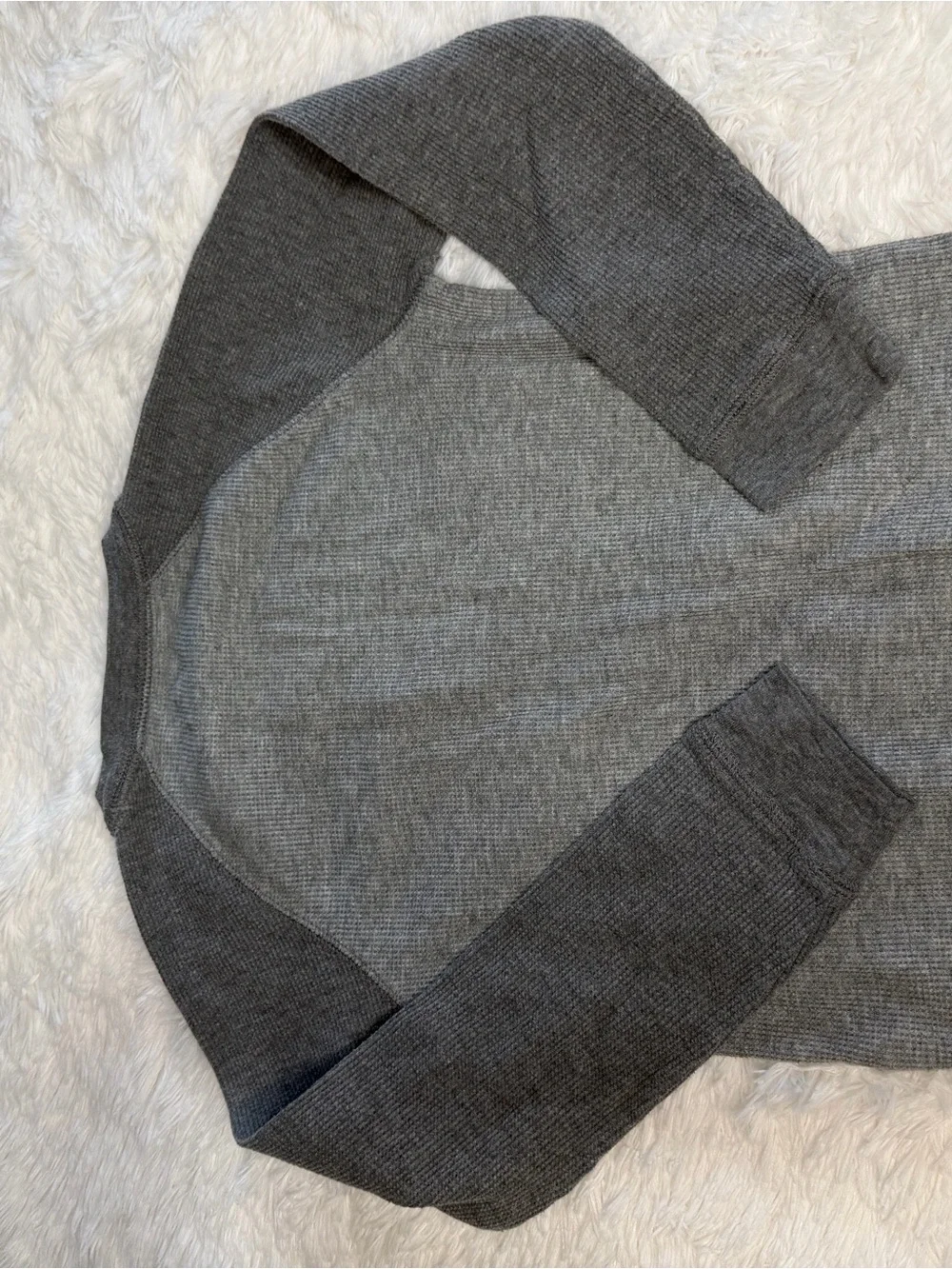 Kids Long Sleeve light and dark gray Thermal Top - Gray old navy (6-7)